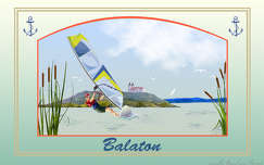 grafika, balaton