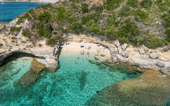 Pessada Beach Görögország, Nyár, Görög tengerpart, Öböl, Temgerpart