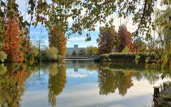 Szombathely - Csónalkázó-tó, ősz, tükröződés