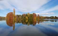 Szombathely - Csónakázó-tó, ősz, tülkröződés