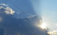 Fénysugár, naplemente, Tyndall-jelenség, napfény, repülő