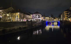 Szlovénia, Ljubljana, téli világítás