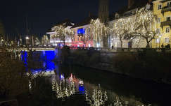 Szlovénia, Ljubljana, téli világítás