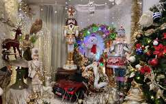 karácsony, karácsonyi dekoráció, karácsonyfadísz, autó, bagoly, medve, szarvas, Diótörő, maci, Mikulás, koszorú, daru