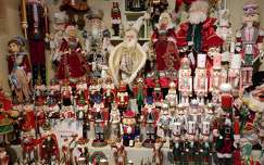 karácsony, karácsonyi dekoráció, Diótörő, szarvas, Mikulás, hógömb, tél