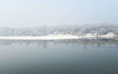 Baja, Duna, köd, zátony, tél, hó