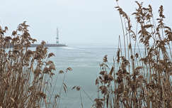 Tihany, móló, Balaton, jég