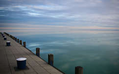 balatonfüred kikötő hajó balaton stég cölöp december 2009 ég végtelen felhő víz naplemente magyarország