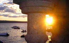 Horvátország, Selce strand, naplemente