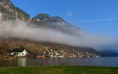ausztria alpok hallstatt köd tó