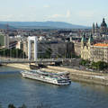 Látkép a Gellért hegyről. Gyönyörű fővárosunk, Budapest.