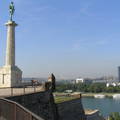 Nándorfehérvári vár, Mestrovics szobrával, a Száva folyó ,Belgrád,Szerbia