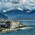 Montreux, Genfi-tó, Svájc, Alpok