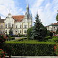 Karánsebes, főtér a Városházával, Erdély, Románia