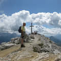 A Sassongher tetejen, Olasz Alpok, Olaszorszag