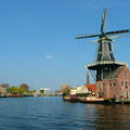 Haarlem, Holland, Spaarne, Molen Adriaan