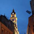 Magyarország, Pécs, a Városháza tornya a Király utca felől