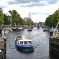 Amsterdam, Canal Oude Schans, view from Anthonie-locks