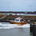 IJMUIDEN-NEDERLAND, At the beginning of the North-Sea Canal, the Pilot boat.