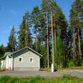 Finnország, faház, erdő