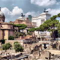 a Forum Romanum és a Victor Emanuel emlékmű,Róma,Olaszország