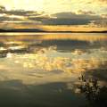 Lappföld, tó naplemente