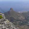 Cape Town a Tábla hegyről az Oroszlánhegy Dél-Afrika