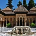 GRANADA-SPAIN, THE LION COURT OF THE ALHAMBRA