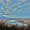 Őszi látkép a Gellért-hegyről (Gellért-hegy, Budapest, Duna, folyó, ősz, HDR)