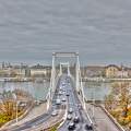 Erzsébet híd, Budapest, Duna, HDR