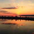 Balatonfenyves, kikötő, naplemente