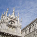Olaszország, Velence, Dózse-palota (Palazzo Ducale) észak-keleti sarok a belső udvar felől