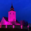 Balatonalmádi, Erődített Református Templom, fényfestés, magyarország