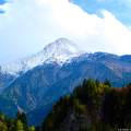 A felhőbe burkolózott Mont Blanc, Franciaország