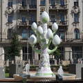 Herendi porcelán szökőkút a Nádor téren,Budapest