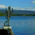 Keresztelő Szent János, szobor, Tata, tó
