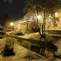 Hó is, eső is esett a Balatonfűzfői fehér ház a tónál :)
