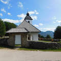 Szent Katalin-templom a Vintgar szurdok végén - Szlovénia