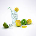 hűsítő ital citrommal és kivivel