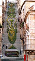 Virágos lépcső, Caltagirone, Catania búcsúkor, Olaszország