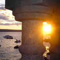 Horvátország, Selce strand, naplemente