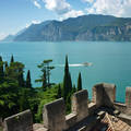 Olaszország, Garda-tó, kilátás a Malcesine-i várból