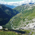 Kilátás a Rhone-ra a Furka hágóról, Svájc